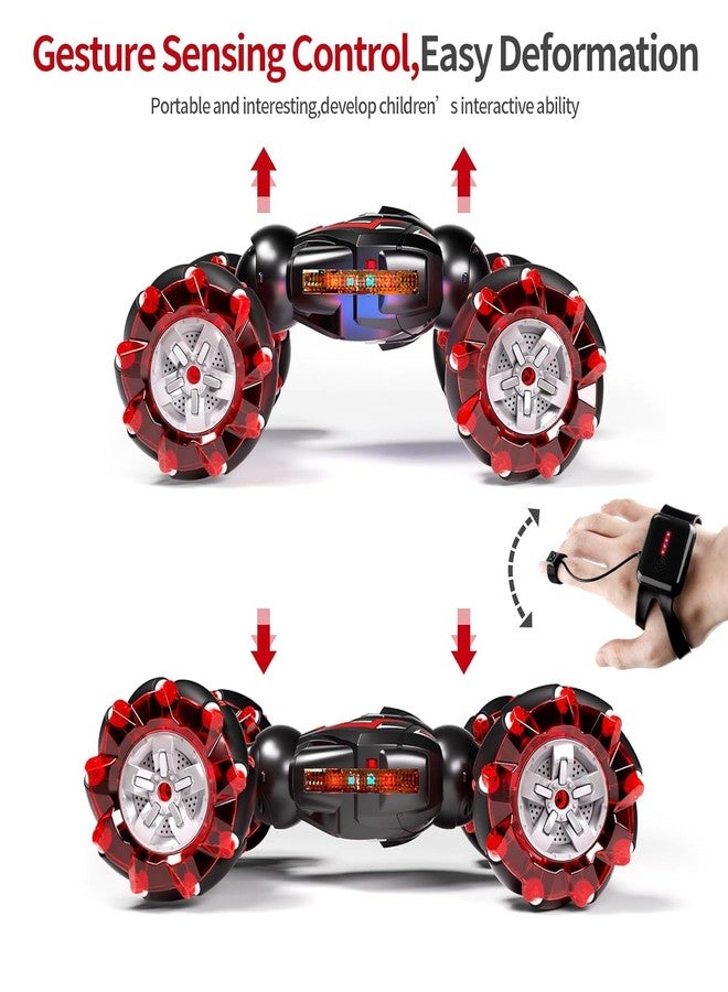 JETRA RC Stunt Car | 2.4GHz 4WD Remote Control Vehicle | Gesture Sensor Toy Car | Double-Sided Off-Road Racer | 360° Spins & Flips with Lights & Music | Fun Gift for Kids - Image 3
